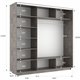 Шкаф-купе Экспресс -ДСП, 180х45х220 Бетон