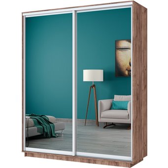 Шкаф-купе Экспресс-Зеркала, 180х45х240 Дуб табачный