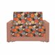 Диван выкатной Виктория-5 с узором розовый -Geometry brown/Vital mango 141см